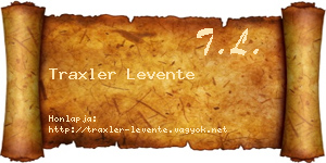 Traxler Levente névjegykártya